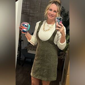 Green Corduroy Dress